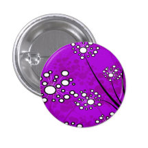 White Wildflowers on Purple Button