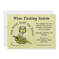 White Wine 5 S's Party Invitation