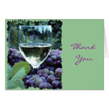 White Wine Reflections Thanks Card