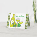 White Wine Save the Date Card card