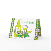White Wine Save the Date Card