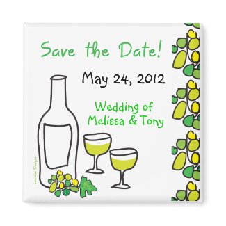save the wedding date magnet