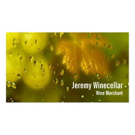 White wine vineyard business card templates (front side)