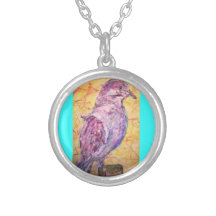 White-winged Dove art Custom Necklace