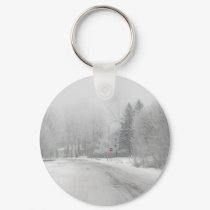 White winter red stop keychains