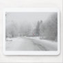 White winter red stop mouse pads