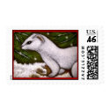 WHITE WINTER WEASEL HOLIDAY Postage postage
