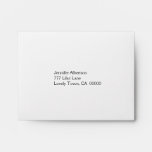 White with Purple Circles RSVP Return V542 Envelope
