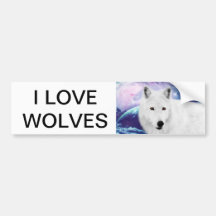 White wolf bumper stickers