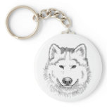 White Wolf Key Chain