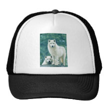 WHITE WOLF MESH HAT