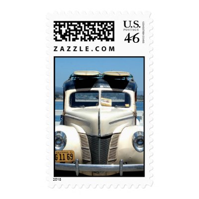 White woody car stamp by GKGallery