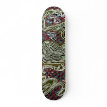 White worm skateboard deck