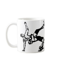 White Wrestling Mugs