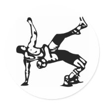 White Wrestling stickers