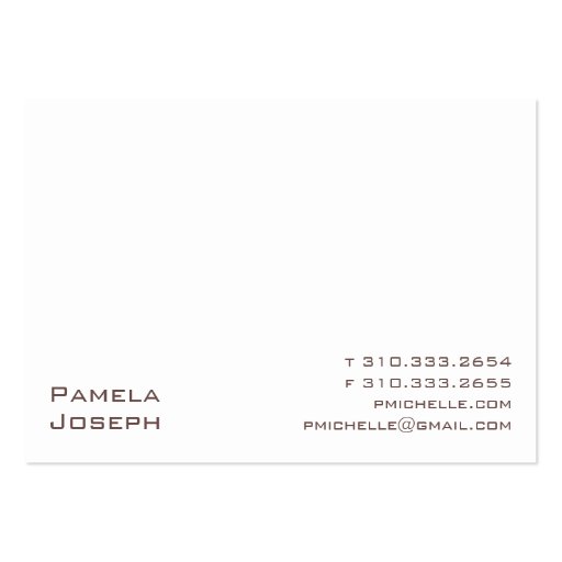 White xxi business cards