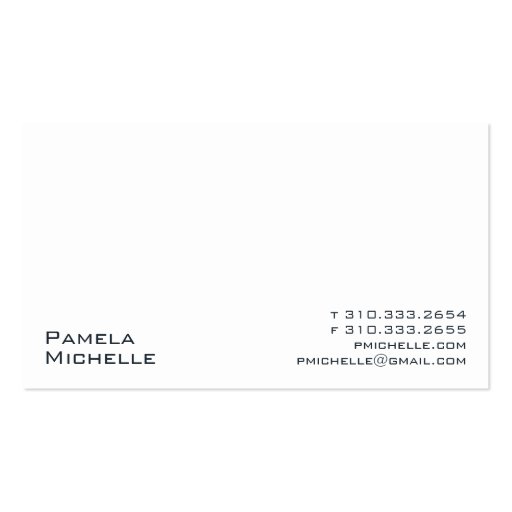 White XXIII Business Card Template (front side)