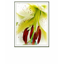 White & yellow lily ladies performance  tank t-shirts