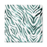 White Zebra With Blue Magnet