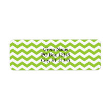 White Zig Zags Return Address Label