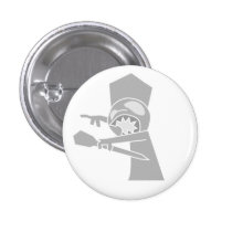 White Zombie King Button buttons