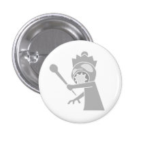 White Zombie Queen Button buttons