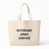 WHITEBOARD JUNGLE SURVIVOR 100% Cotton Canvas Tote bags