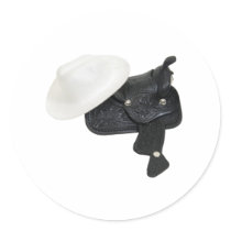 WhiteCowboyHatSaddle080509 stickers