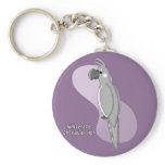 Whiteface Cockatiel Hen Keychain