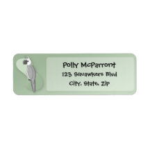 Whiteface Cockatiel (Male) Custom Return Address Labels
