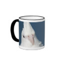 Whiteface Lutino Cockatiel Mug by MenagerieMayhem Whiteface Lutino Cockatiel Mug