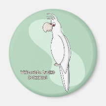 Whiteface Lutino Cockatiel Refrigerator Magnet