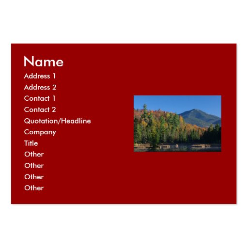 Whiteface Mountain over Little Cherrypatch Pond Business Cards