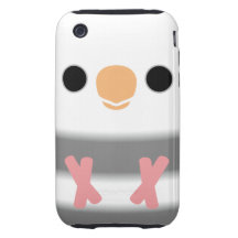 Whiteface Pied Cockatiel Tough iPhone 3 Case
