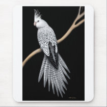 Whitefaced Pearl Cockatiel Mousepad by twopurringcats Whitefaced Pearl Cockatiel Mousepad