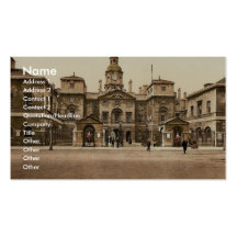 Whitehall, horse guards, London, England rare Phot Business Card Template