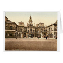 Whitehall, horse guards, London, England rare Phot Greeting Card