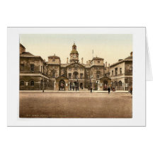 Whitehall, horse guards, London, England rare Phot Card