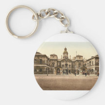 Whitehall, horse guards, London, England rare Phot Key Chain