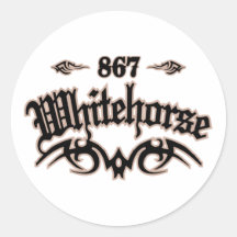 Whitehorse 867 round sticker