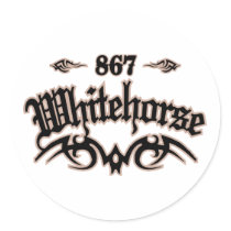 Whitehorse 867 round sticker