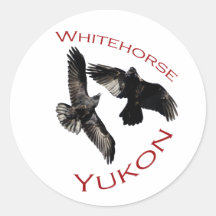 Whitehorse, Yukon Round Stickers