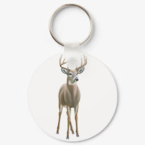 Whitetail Buck Keychain by twopurringcats Whitetail Buck Keychain