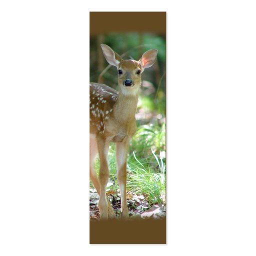 Whitetail Deer Fawn Mini Bookmark / Business Card Templates