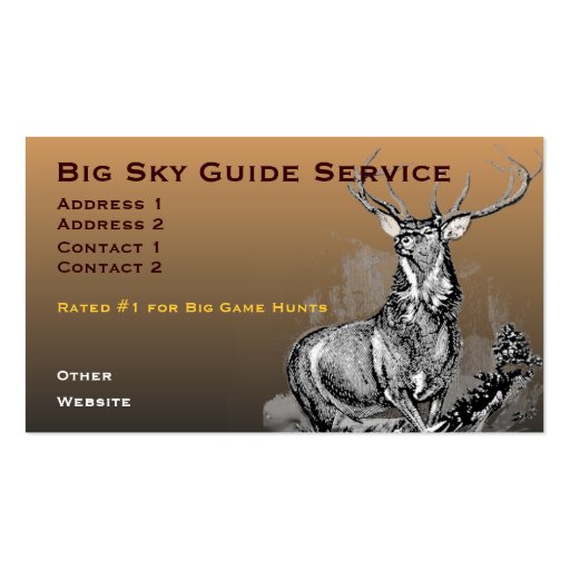 Whitetail Deer Illustration Business Card (front side)