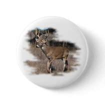 Whitetail deer in the field buttons