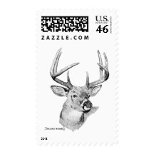 Whitetail Deer Postage Stamps