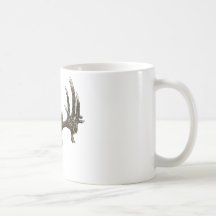 Whitetail deer skull 1 coffee mugs
