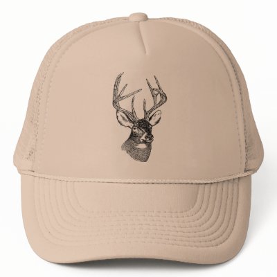 WhiteTailed Deer Head Hats by moxieann