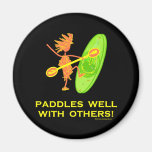 Whitewater Kayak - Paddles Well With Others 2 Refrigerator Magnet